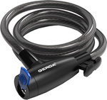 Zapięcie rowerowe Gerda linka, korpus okrągły, osłona klucza czarna Flex 1500/10T