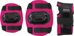 Zestaw ochraniaczy kolana łokcie nadgarstki na rolki, hulajnogę, deskorolkę Nils Extreme H108 rozmiar XS ciemno-różowe