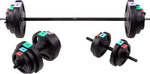 Zestaw sztanga i sztangielki kompozytowe treningowe HMS SGSP60 62 kg