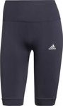 Legginsy damskie adidas Aeroknit Seamless Short Tights granatowe HE2960