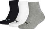 Skarpety Puma Kids Quarter 3P szare, białe, czarne 907375 08/1940110018