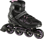 Łyżworolki rolki Nils Extreme NA9157 ABEC-9 koła 84mm czarno-fioletowy rozmiar 45