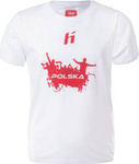 Dziecięca koszulka z krótkim rękawem Huari Poland Fan Kids white/racing red rozmiar 110