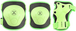 Zestaw ochraniaczy kolana łokcie nadgarstki na rolki deskorolkę hulajnogę Nils Extreme H704 zielony rozmiar L