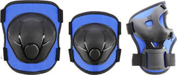 Zestaw ochraniaczy kolana łokcie nadgarstki na rolki, hulajnogę, deskorolkę Nils Extreme H110 rozmiar M granatowe