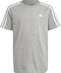 Koszulka dla dzieci adidas Essentials 3-Stripes Cotton Tee szara IB1669