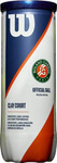 Piłki do tenisa ziemnego Wilson Roland Garros Clay Court 3 szt. WRT125000
