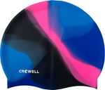 Czepek pływacki silikonowy Crowell Multi Flame niebiesko-różowo-czarny kol.17