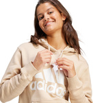 Bluza damska adidas Essentials Big Logo Regular Fleece Hoodie beżowa IR9330