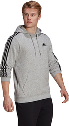 Bluza męska adidas Essentials Fleece 3-Stripes Hoodie szara GK9084