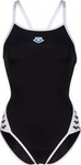 Damski strój kąpielowy Arena WOMEN'S ARENA ICONS SUPER FLY BACK SOLID black-white rozmiar 34