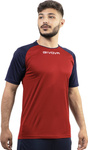 Koszulka Givova Capo MC czerwono-granatowa MAC03 1204
