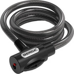 Zapięcie rowerowe Gerda linka , korpus okrągły, osłona klucza czarne Flex 1200/8V