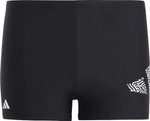 Spodenki kąpielowe dla dzieci adidas 3 Bar Logo czarne HR7480