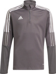 Bluza dla dzieci adidas Tiro 21 Training Top Youth szara GM7321