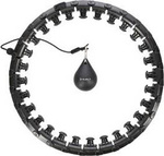 Hula hop PLUS SIZE z wypustkami i obciążnikiem HMS czarne hhw12
