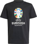 Koszulka dla dzieci adidas Euro24 czarna IT9307