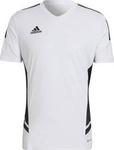 Koszulka męska adidas Condivo 22 Jersey V-neck biało-czarna HA6290