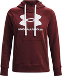 Bluza damska Under Armour Rival Fleece Logo Hoodie bordowa 1356318 690