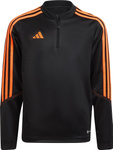 Bluza dla dzieci adidas Tiro 23 Club Training Top czarno-pomarańczowa HZ0186