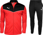 Dres męski Puma individualRISE Tracksuit czerwono-czarny 657534 01