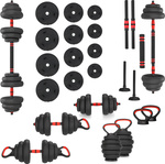 Zestaw ciężarów hantla gryf 20kg HMS sgn120 pro set 6w1