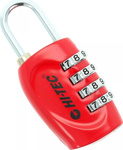 Kłódka na kod do bagażu na siłownie w podróż Hi-tec Kette lock czerwona
