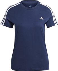 Koszulka damska adidas Essentials Slim 3-Stripes Tee granatowa IM2791