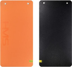 Mata do ćwiczeń fitness klubowa z otworami HMS Premium MFK01 110x55x1,5 cm pomarańczowo-czarna