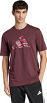 Koszulka męska adidas Codes Camo Graphic burgundowa JI6769