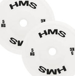 Zestaw talerzy olimpijskich obciążenie PE HMS 2 x 5.0 kg
