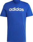 Koszulka męska adidas Essentials Single Jersey Linear Embroidered Logo niebieska IC9279