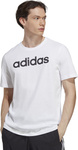 Koszulka męska adidas Essentials Single Jersey Linear Embroidered Logo Tee biała IC9276