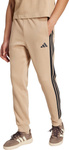 Spodnie męskie adidas Essentials 3-Stripes Fleece beżowe JX0712