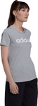 Koszulka damska adidas Loungwear Essentials Slim Logo szara HL2053