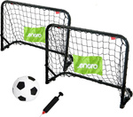 Bramki do piłki nożnej Enero metalowe 2 szt. z siatką, piłką i pompką 60x45x24 cm 1053233