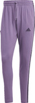 Spodnie męskie adidas Essentials Single Jersey Tapered Open Hem 3-Stripes fioletowe IJ8699