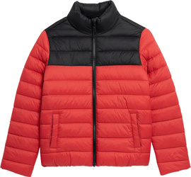 Kurtka puchowa dla chłopca 4F czerwona 4FJSS23TDJAM077 62S