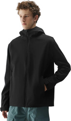 Kurtka męska softshell 4F M324 czarna 4FWSS25TSOFM324 20S