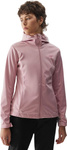 Kurtka przejściowa softshell z kapturem damska 4F F215 różowa 4FWSS24TSOFF215 56S