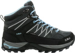 Buty trekkingowe turystyczne wodoodporne damskie CMP Rigel Mid szaro-niebieskie 3Q1294677BD