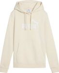 Bluza damska z kapturem kangurka Puma ESS No.1 Logo Hoodie FL kremowa 682389 87