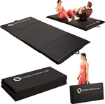 Materac gimnastyczny składany Hms Premium MGS01 2400x1200 mm czarny