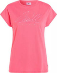 Damska koszulka z krótkim rękawem O'neill ESSENTIALS O'NEILL SIGNATURE T-SHIRT perfectly pink rozmiar S