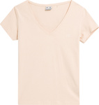 Koszulka damska 4F F0941 kremowa 4FAW23TTSHF0941 12S