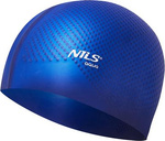 Czepek silikonowy dots Nils aqua nqc jednokolorowy ciemnoniebieski