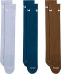 Skarpety Nike Everyday Plus Cushioned 3 pary fioletowe, niebieskie, brązowe SX6888 970