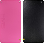 Mata do ćwiczeń fitness klubowa z otworami HMS Premium MFK02 120x60x2 cm różowo-czarna