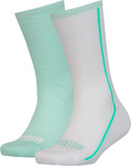 Skarpety dla dzieci Puma Mesh Sock 2 pary białe, miętowe 907628 01 biały rozmiar 44-47
