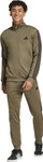 Dres męski adidas Sportswear Basic 3-Stripes Tricot Tracksuit khaki JI8854